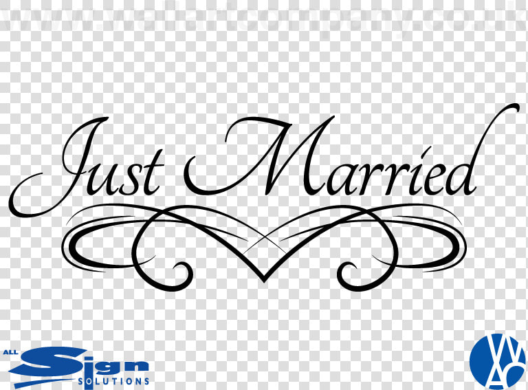 Just Married   Merry And Bright Font Png  Transparent PngTransparent PNG