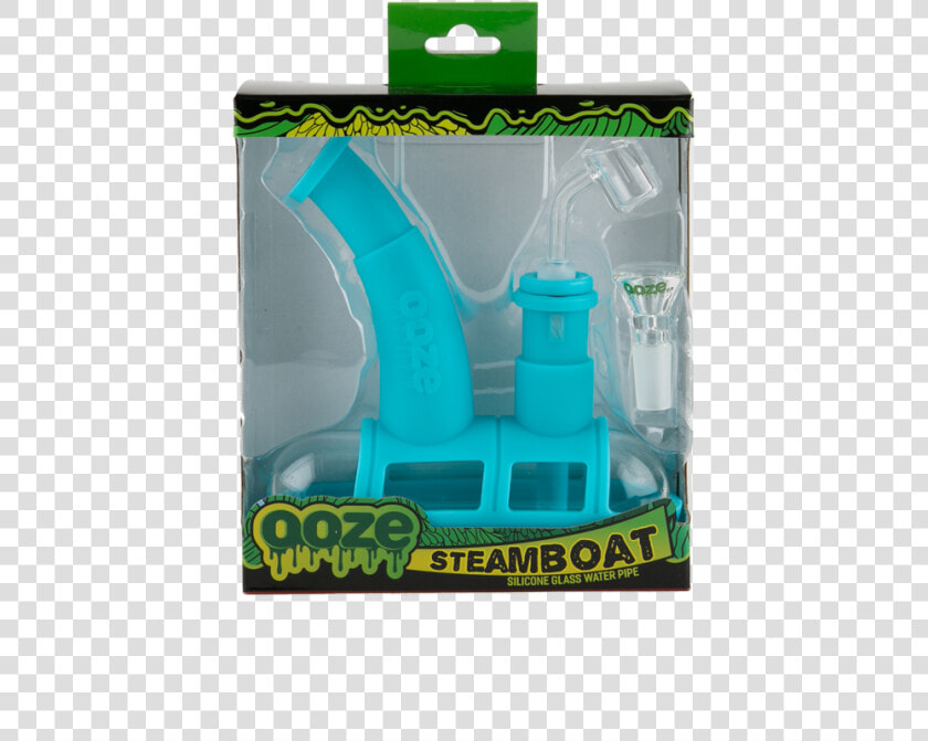 Ooze Steamboat Silicone Glass Pipe Teal Box   Ooze Steam Boat  HD Png DownloadTransparent PNG