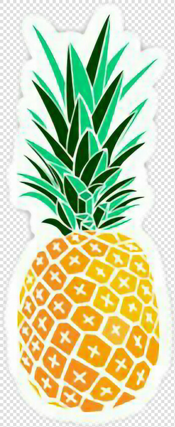 Stickers Tumblr Cute Fruit Yellow Gregreen Ananas   Black And White Pineapple  HD Png DownloadTransparent PNG