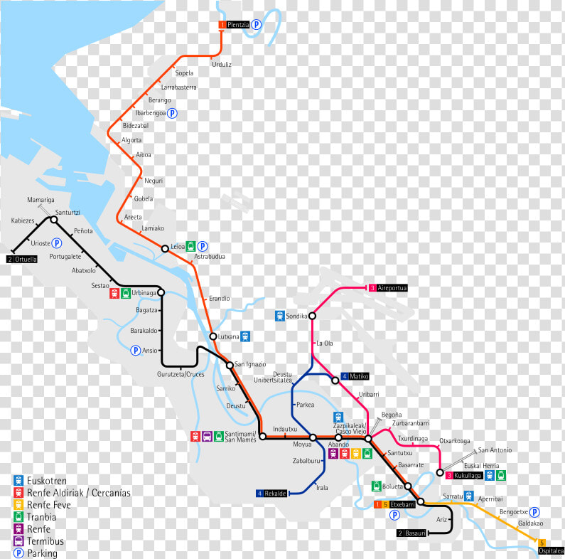 Metro   Bilbao Metro Map Pdf  HD Png DownloadTransparent PNG