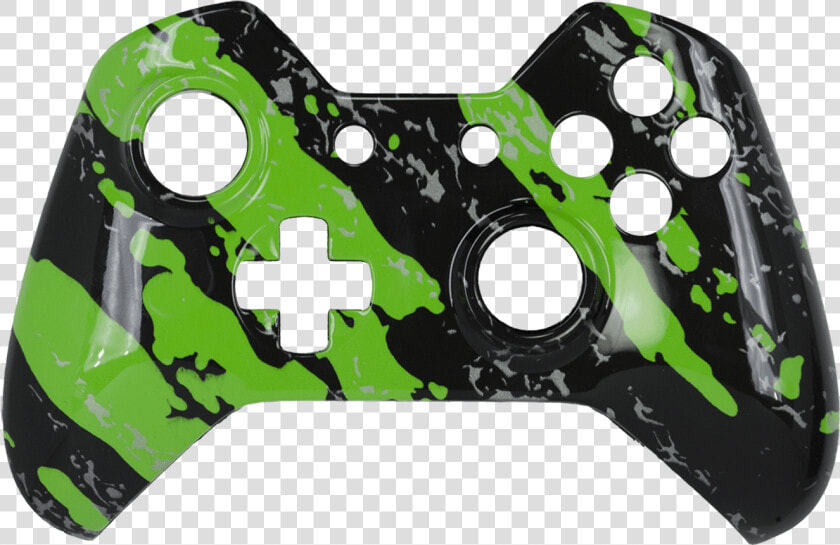 Xbox One Hydrodip Faceplates   Black And Green Hydro Dip  HD Png DownloadTransparent PNG