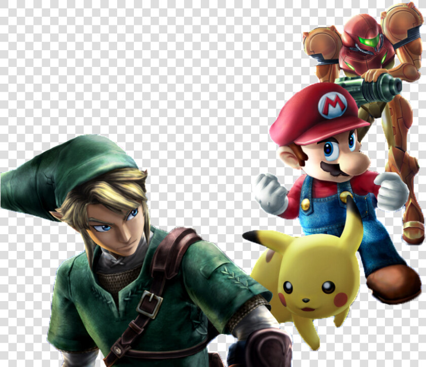 Transparent Link Brawl Png   Smash Bros Brawl Cover Art  Png DownloadTransparent PNG