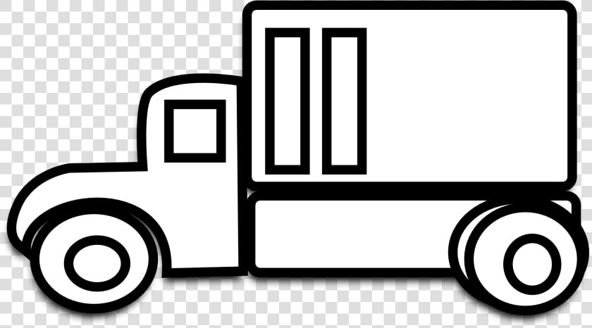 Delivery Van Clipart Png   Lorry Black And White Clip Art  Transparent PngTransparent PNG