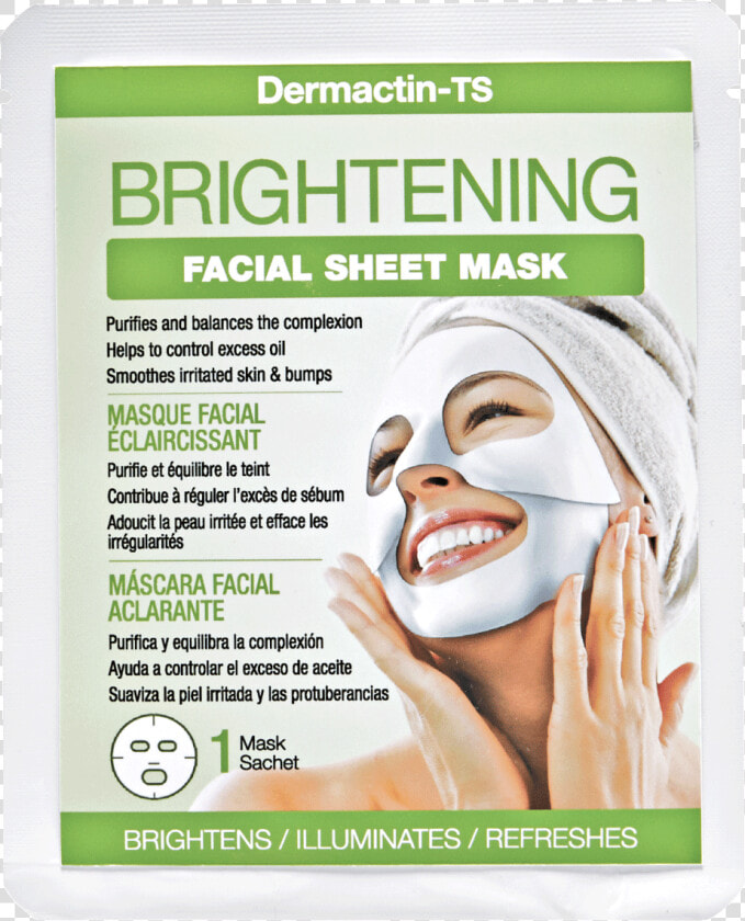 Dermactin Ts Facial Sheet Mask Brightening  HD Png DownloadTransparent PNG