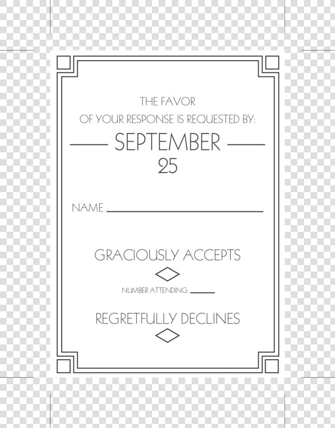 Rsvp   Example Of A Quarter Page  HD Png DownloadTransparent PNG