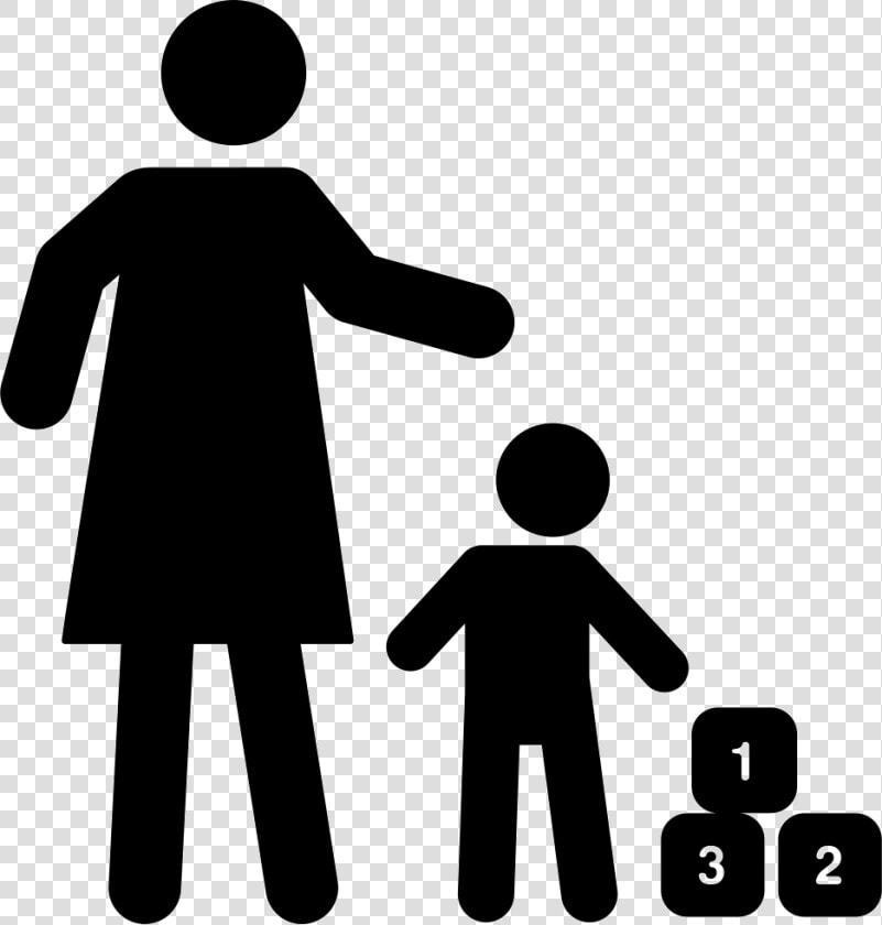 Mother And Son Playing With Cubes   Mother And Son Icon Png  Transparent PngTransparent PNG