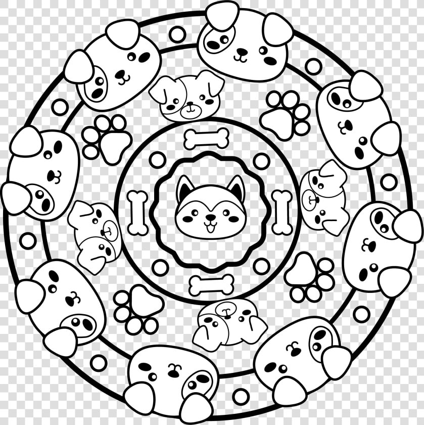 Mandala De Perrito Para Colorear  HD Png DownloadTransparent PNG