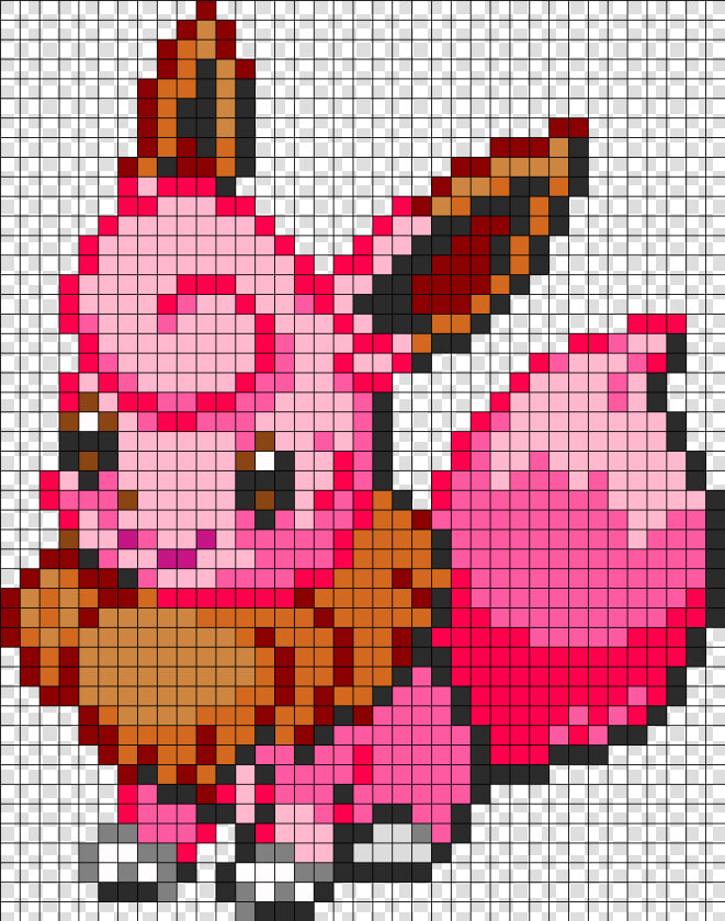 Eevee  Pokemon  And Clefairy Image   Eevee X Pokemon Pixel Art  HD Png DownloadTransparent PNG