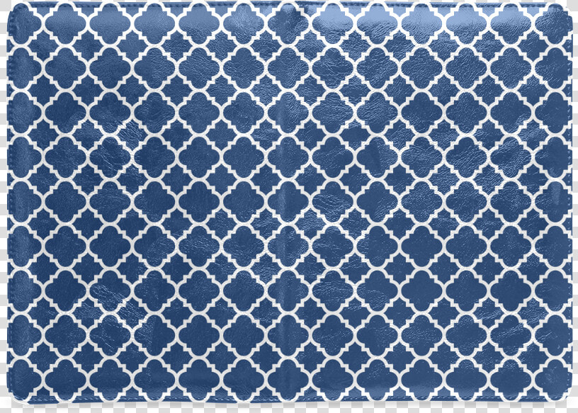 Dark Blue White Quatrefoil Classic Pattern Custom Notebook   Grouse Mountain  HD Png DownloadTransparent PNG