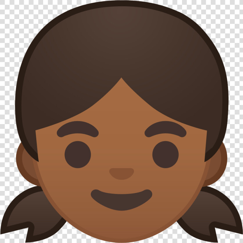 Girl Medium Dark Skin Tone Icon   Dark Skin Girl Emoji  HD Png DownloadTransparent PNG