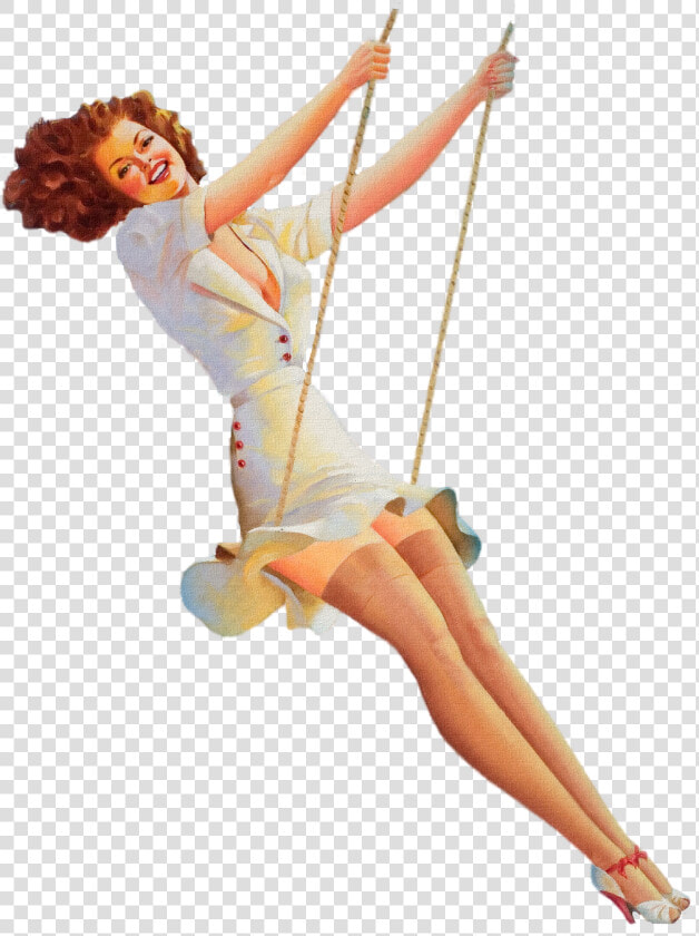  pinup  swing  woman  vintage   Woman Vintage Png  Transparent PngTransparent PNG