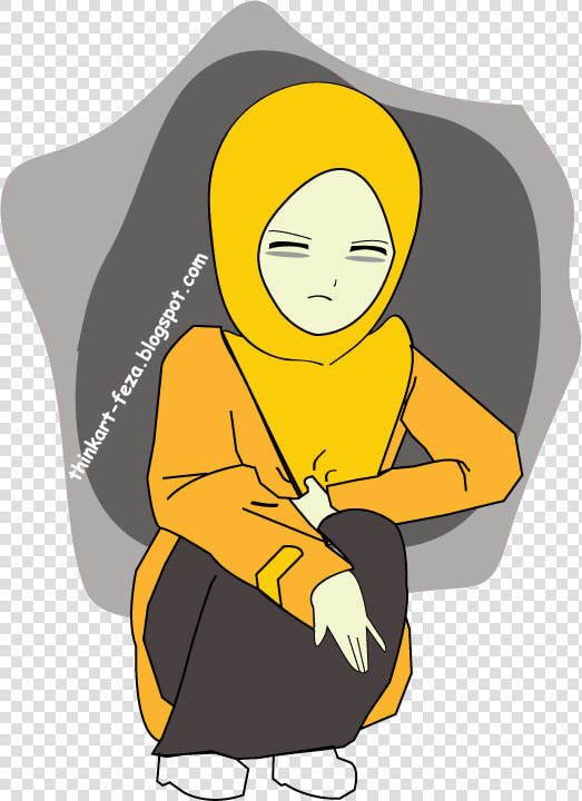 Feza Mungkin Esok   Nyeri Haid Kartun Muslimah  HD Png DownloadTransparent PNG