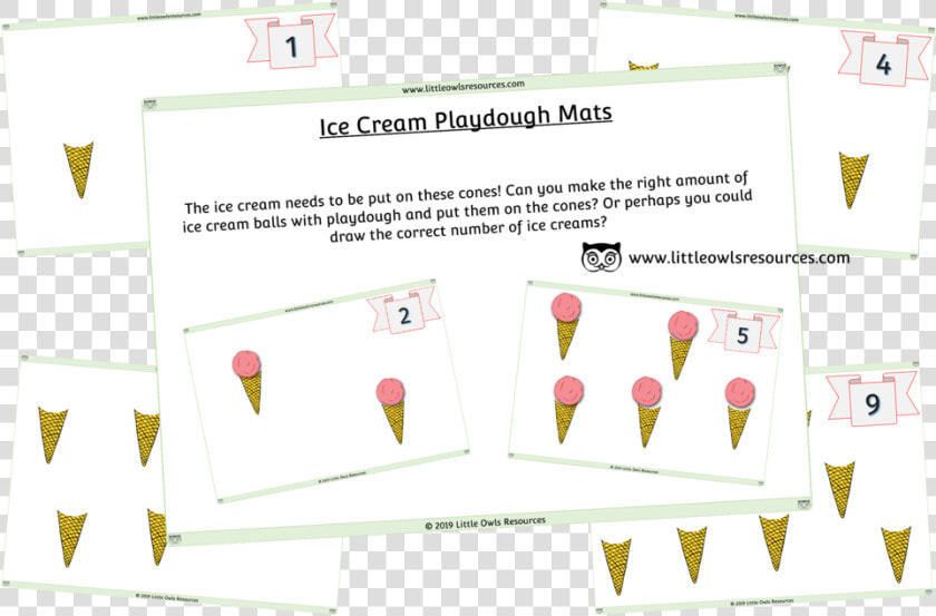 Ice Cream Playdough Mats Cover  HD Png DownloadTransparent PNG