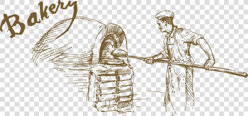 Bakery Pizza Drawing Chef Baking Transprent Png   Bread Baker Drawing  Transparent PngTransparent PNG