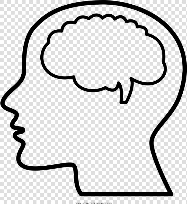 Brain And Head Coloring Page   Cabeza Con Cerebro Para Colorear  HD Png DownloadTransparent PNG