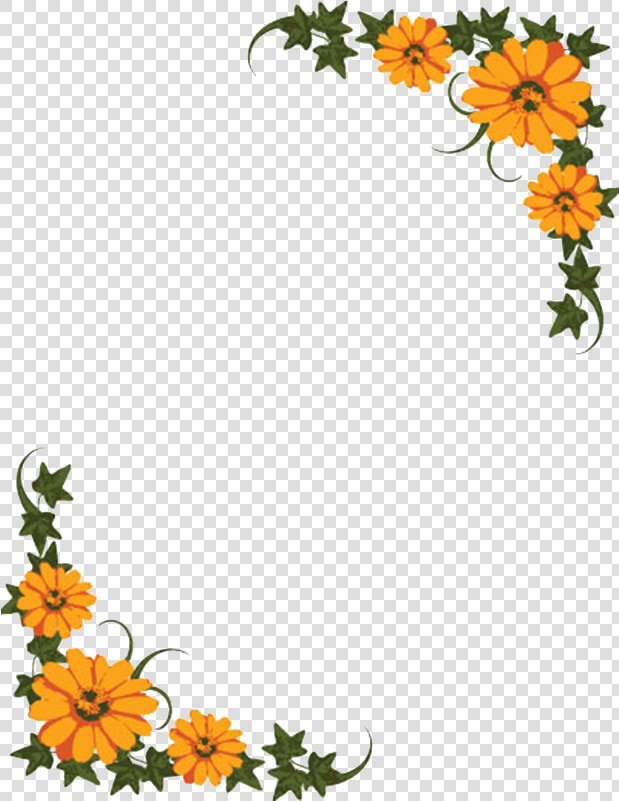 Flower Borders And Frames Clipart   Front Page Design Flowers  HD Png DownloadTransparent PNG