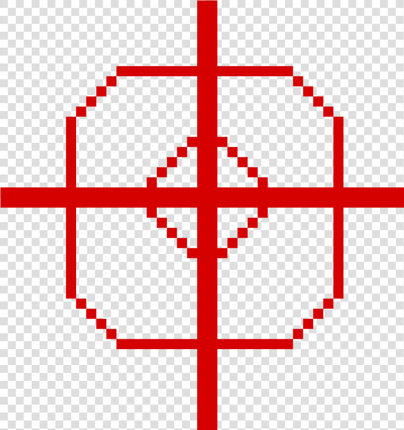 Transparent Red Crosshair Png   8 Bit Smiley Face  Png DownloadTransparent PNG