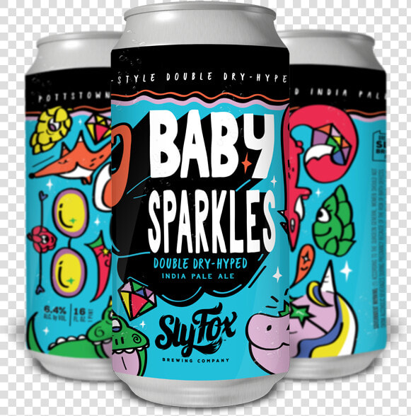 Sly Fox Baby Sparkles Double Dry Hyped Pottstown Style   Caffeinated Drink  HD Png DownloadTransparent PNG