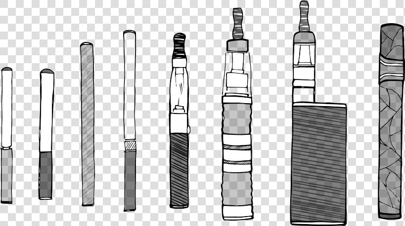 E Cigarettes Black And White  HD Png DownloadTransparent PNG