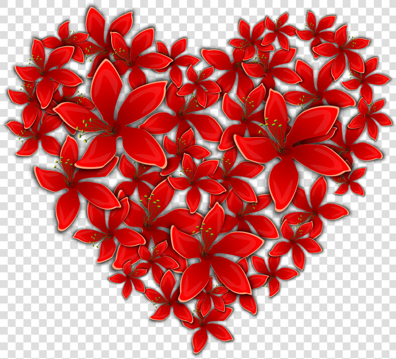 Flowery Heart   Symbols Of Love Flowers Png  Transparent PngTransparent PNG