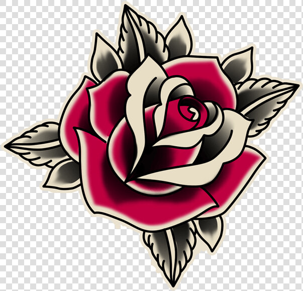 Clip Art Rosa De La Vieja   Rose Old School Tattoo Design  HD Png DownloadTransparent PNG