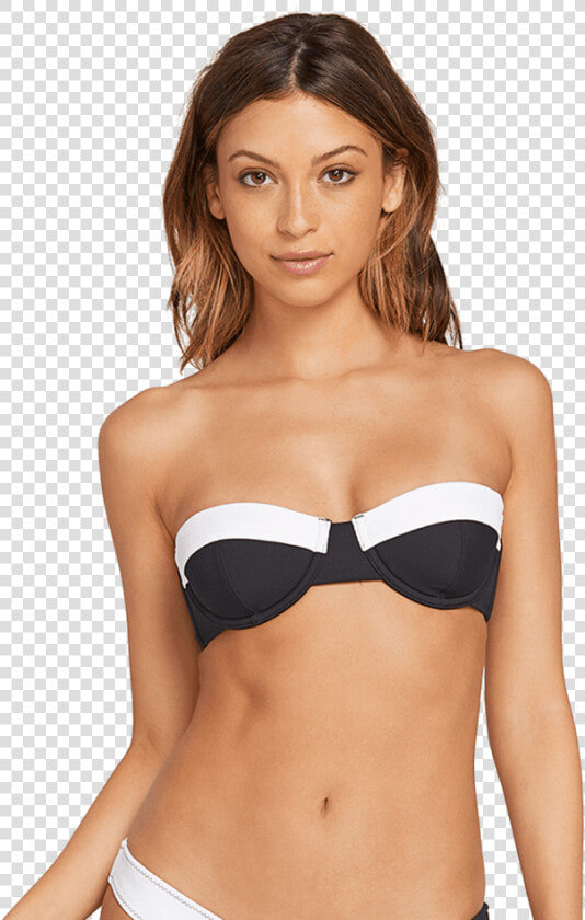 Volcom Womens Simply Solid Rib Bandeau Bikini Top Swimming   Plavky Volcom Dámské  HD Png DownloadTransparent PNG