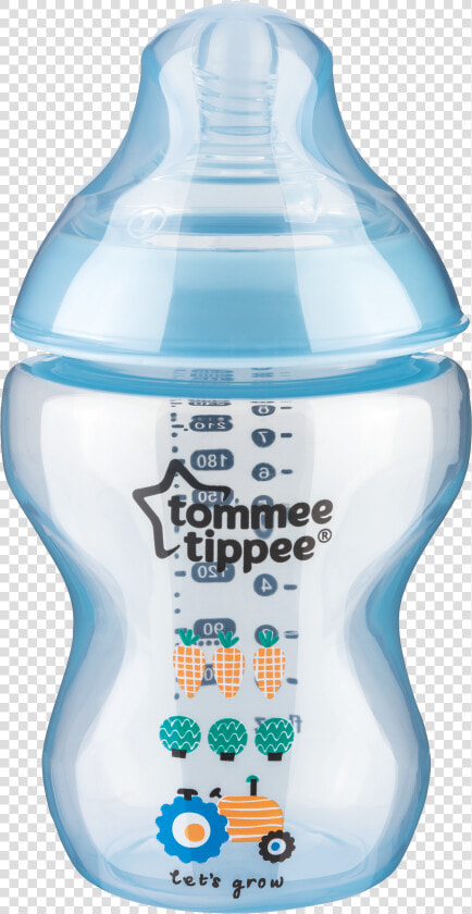 Baby Bottles Blue Infant Milk   Tommee Tippee Decorated Bottle  HD Png DownloadTransparent PNG