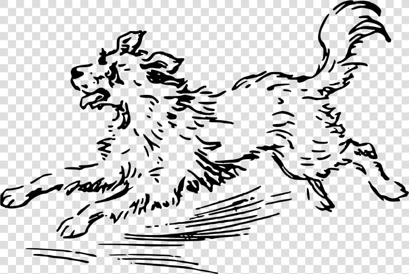 Running Dog Clip Arts   Dog Running Black And White  HD Png DownloadTransparent PNG