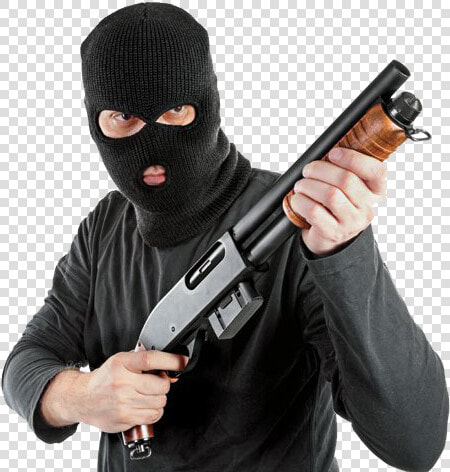 Armed Robber Transparent File   Masked Man Pointing Gun Stock  HD Png DownloadTransparent PNG