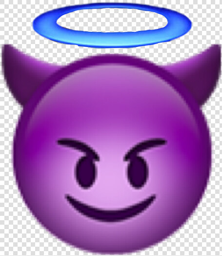  devil  angel  emoji  emoticon  whatsapp  instagram   Transparent Purple Devil Emoji  HD Png DownloadTransparent PNG