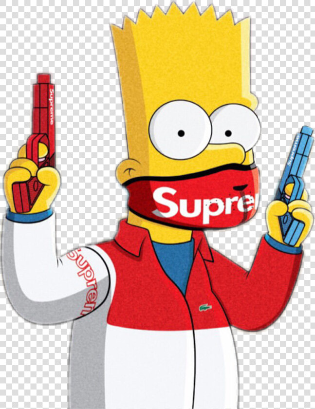 Gucci Clipart Bape   Supreme Bart Simpson  HD Png DownloadTransparent PNG