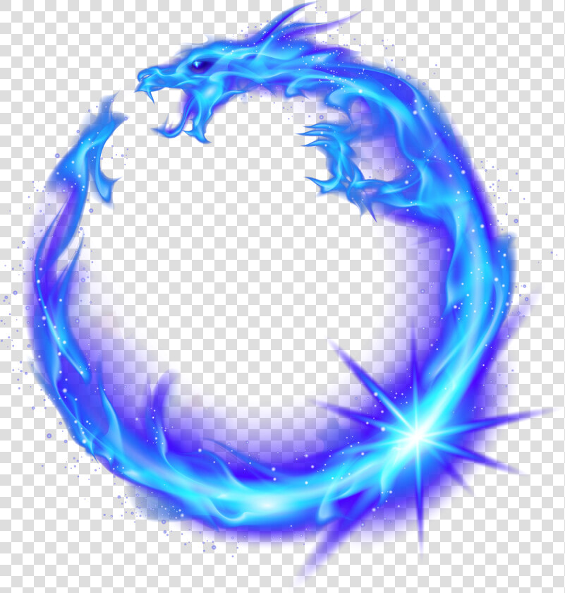 Dragon Circle Flame Fire Combustion Blue Royalty Free   Blue Fire Circle Png  Transparent PngTransparent PNG