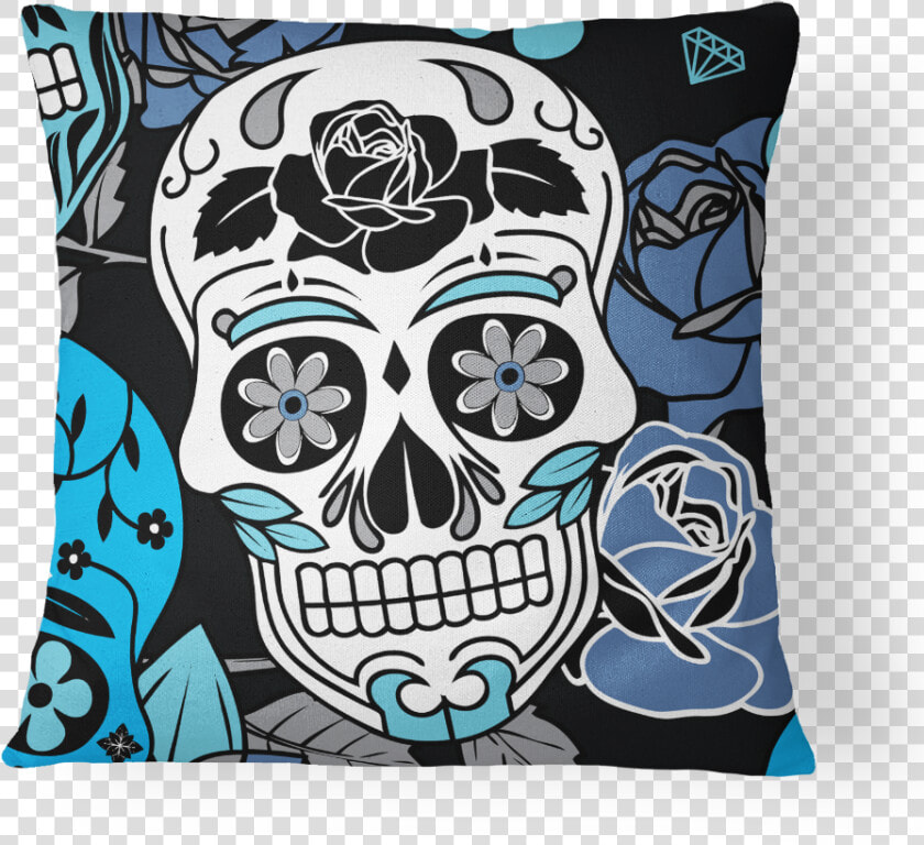 Sugar Skull Pillow Cover   Sugar Skull Pillows  HD Png DownloadTransparent PNG