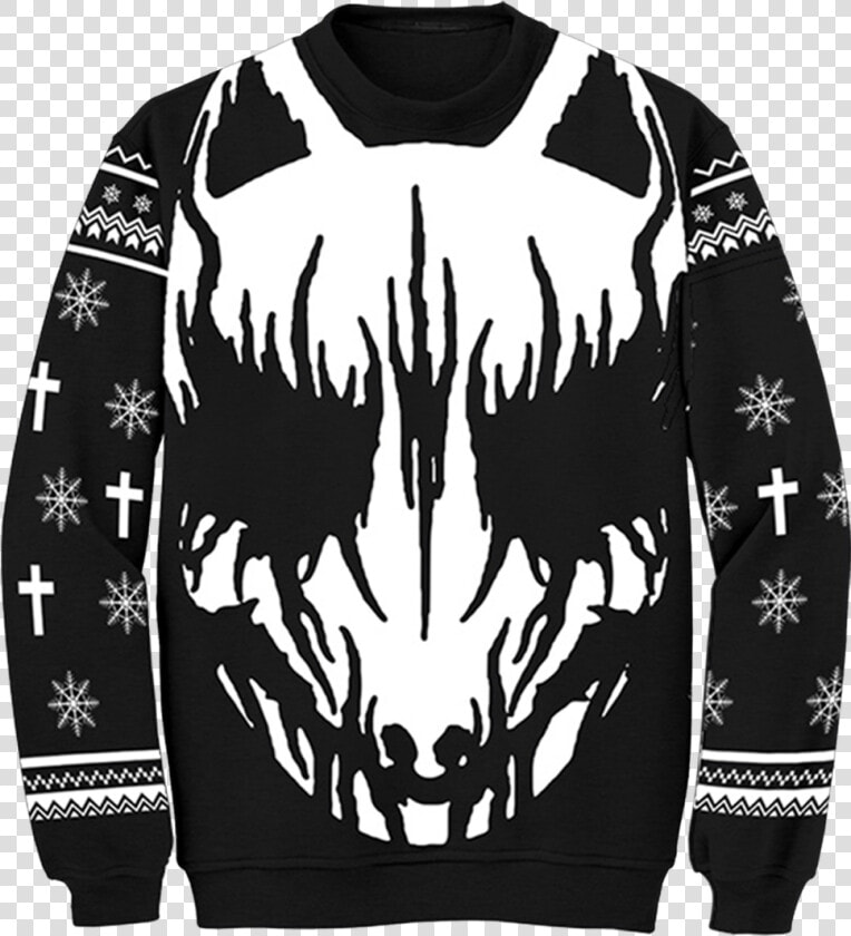 “white Fox” Ugly Holiday Sweater   Babymetal Fox God Sweater  HD Png DownloadTransparent PNG