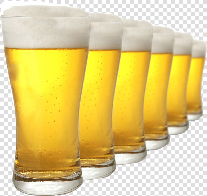 Row Of Pints Beer   4 Pints Of Lager  HD Png DownloadTransparent PNG