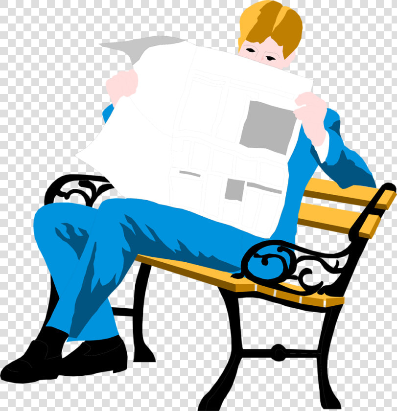 Guy Reading Book Clipart Graphic Library Download Reading   Guy Reading Newspaper Clipart  HD Png DownloadTransparent PNG