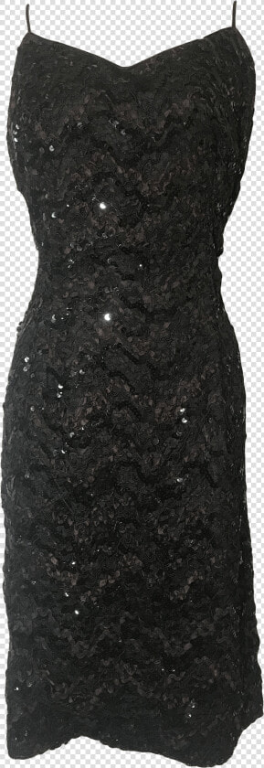 80’s Lace Ribbon Sequin Cocktail Dress By Karen Lucas   Little Black Dress  HD Png DownloadTransparent PNG