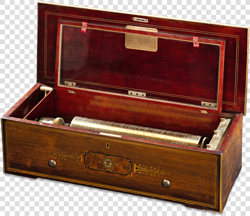 Grand Format Cylinder Music Box By Nicole Frères   Drawer  HD Png DownloadTransparent PNG