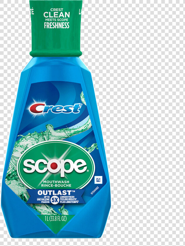 Crest Scope Outlast Peppermint Mouthwash   Crest Scope Mouthwash  HD Png DownloadTransparent PNG