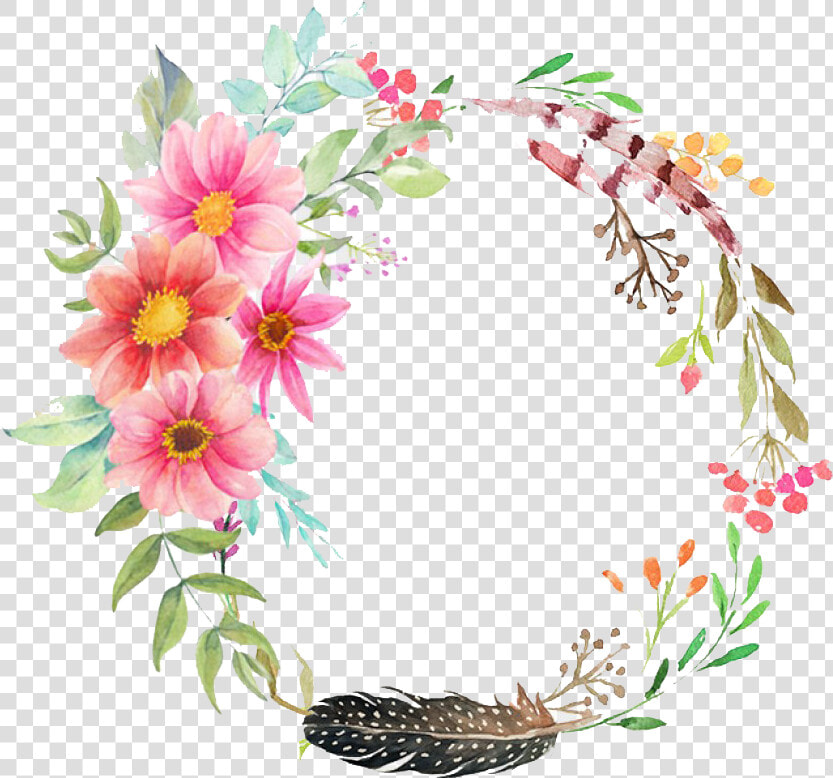 Round Flower Frame Png Free Download   Transparent Flower Ring Png  Png DownloadTransparent PNG