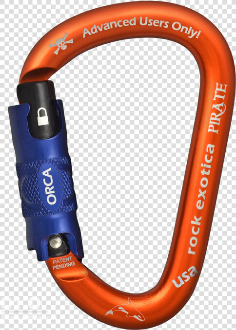 Pirate Orca lock Carabiner   Rock Exotica Orca Carabiner  HD Png DownloadTransparent PNG