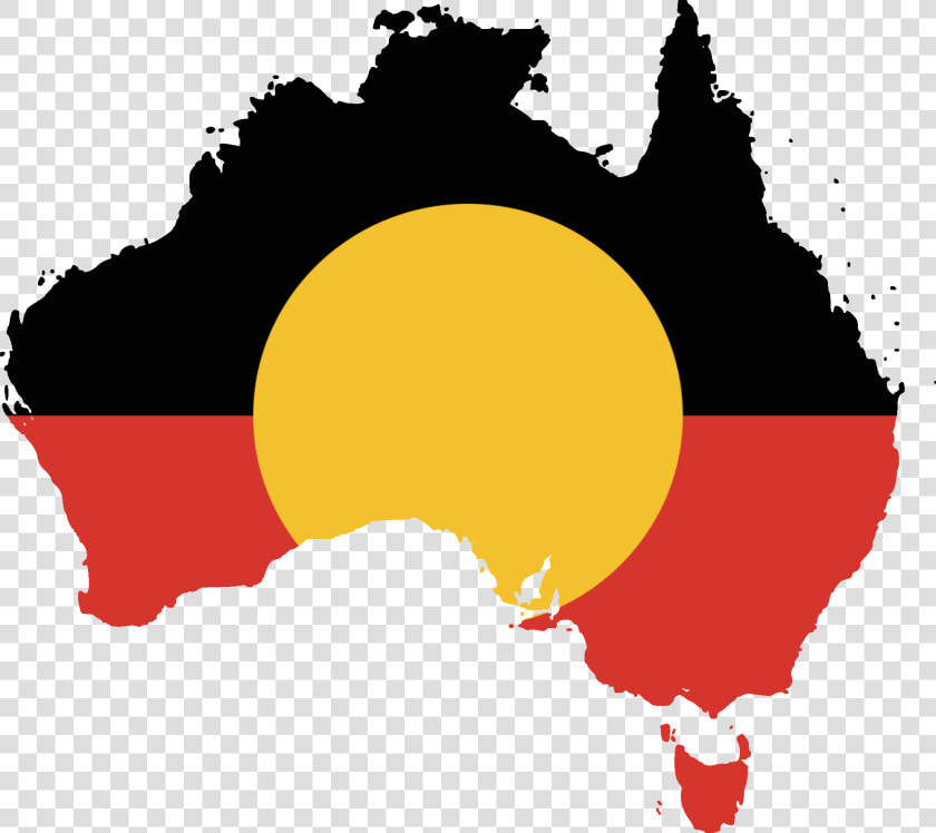 Australia With Aboriginal Flag Inside  HD Png DownloadTransparent PNG