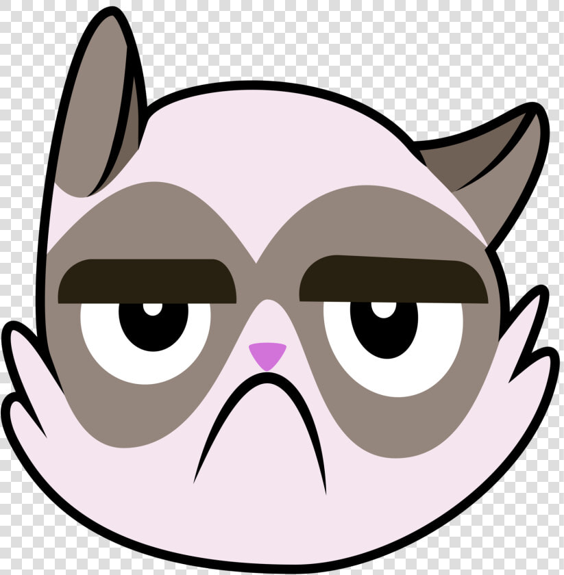 Grumpy Cat Face Vector   Cartoon Cat Face Angry  HD Png DownloadTransparent PNG