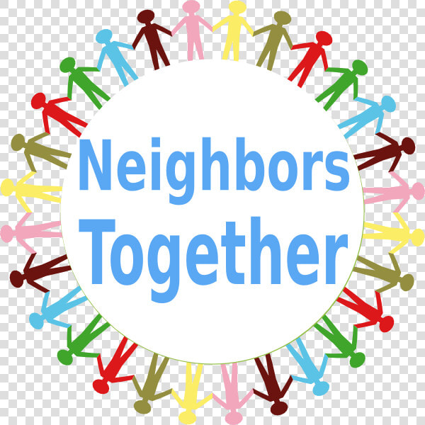 Circle Holding Hands Stick People Multi Coloured Svg   Neighbors Clipart  HD Png DownloadTransparent PNG