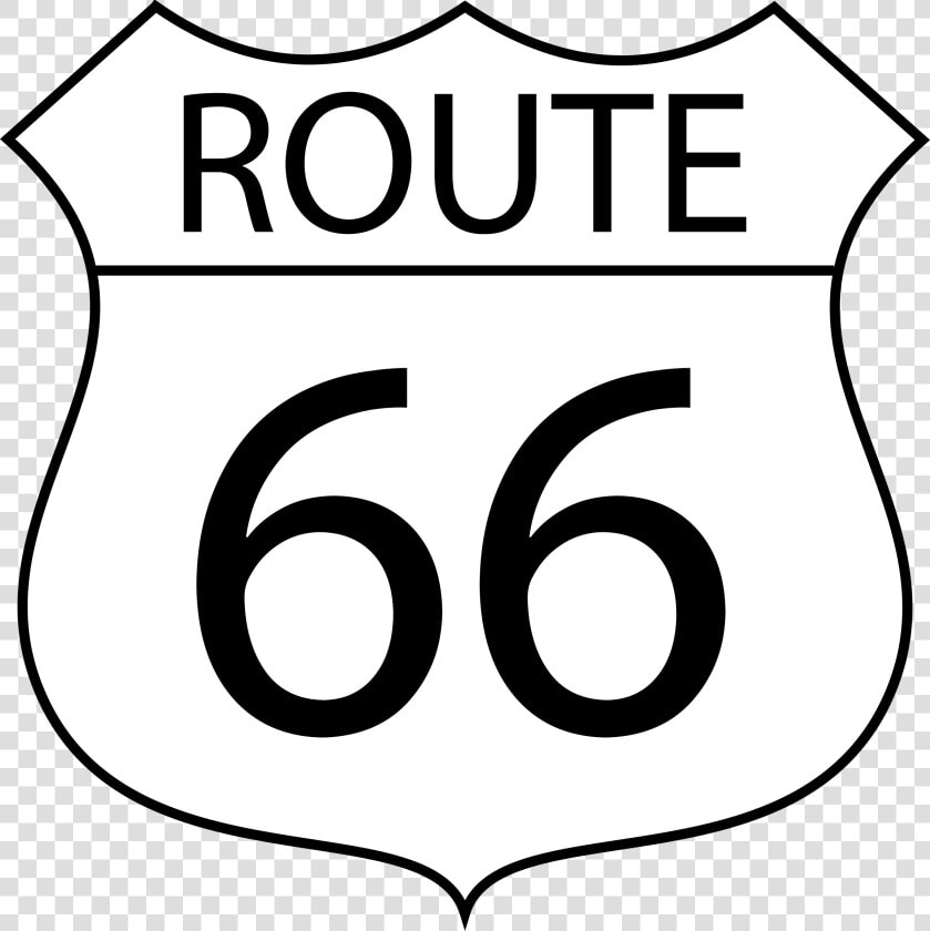 Route 66 Sign   Cartoon Route 66 Sign  HD Png DownloadTransparent PNG