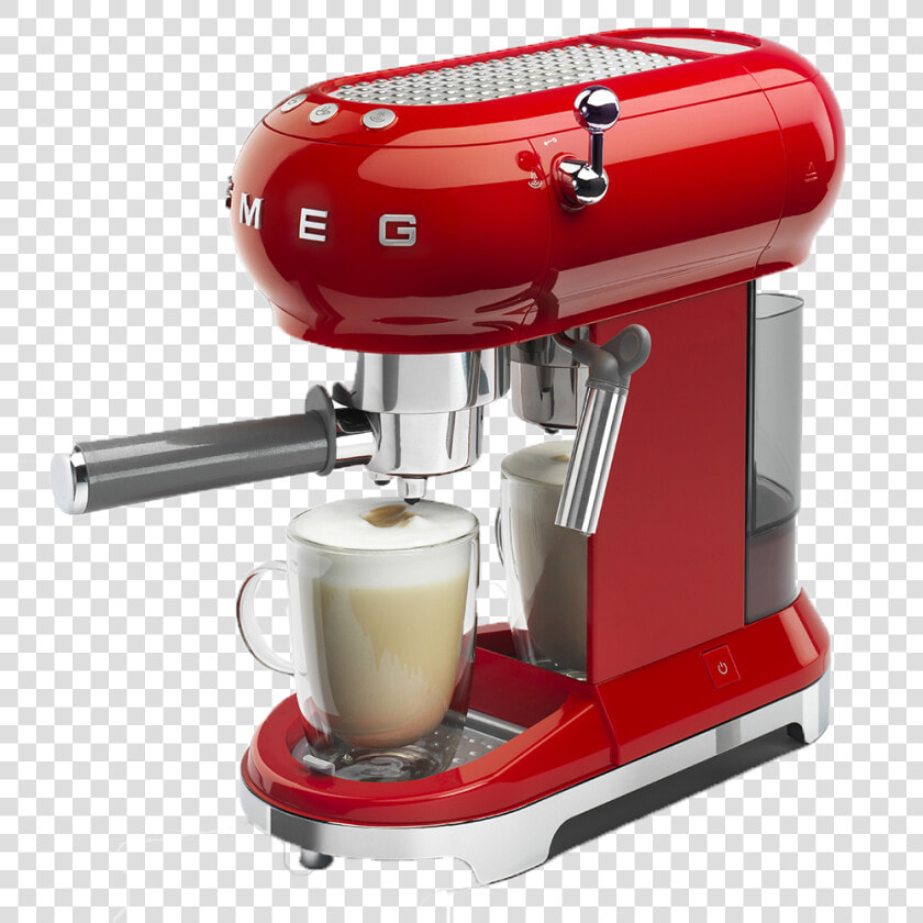 Coffee Machine Png Free Background   Smeg Coffee Machine Red  Transparent PngTransparent PNG