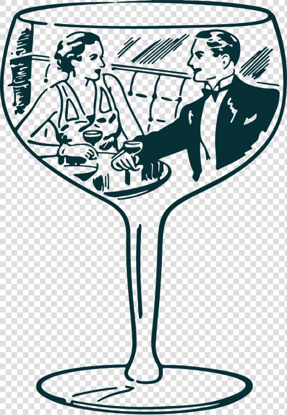 Wine Glass Clipart   Png Download   Pareja Dentro De Una Copa  Transparent PngTransparent PNG