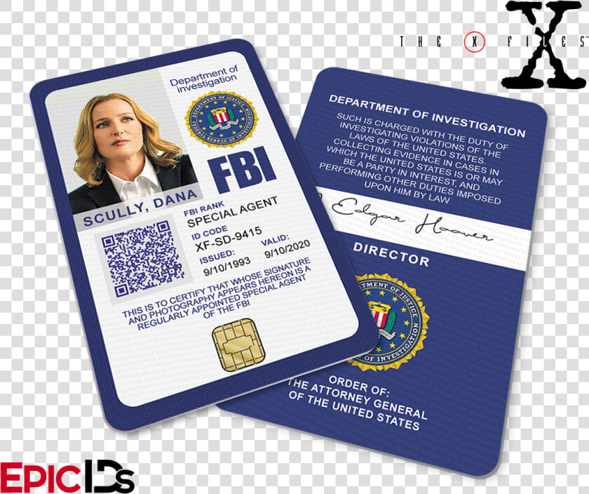 The X files Inspired Dana Scully Fbi Special Agent   Fox Mulder Fbi Badge  HD Png DownloadTransparent PNG