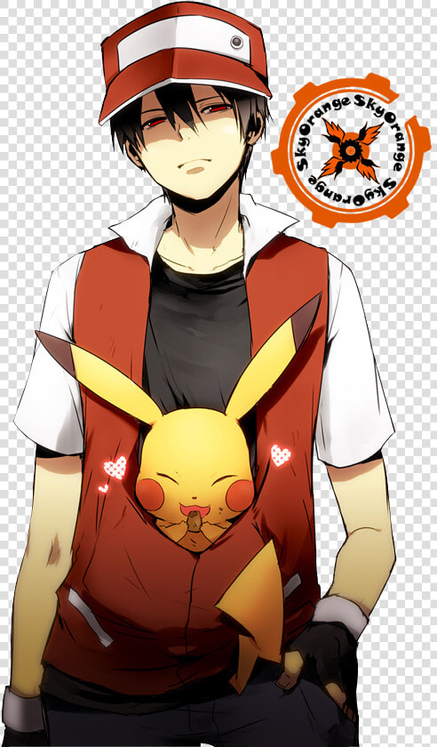 Trainer Red Render By Defaux321 d4qs13k   Pokemon Trainer Red Badass  HD Png DownloadTransparent PNG