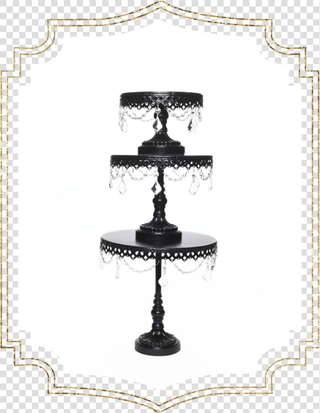 Shop preview Black Round Chandelier Cake Stand   Shelf  HD Png DownloadTransparent PNG